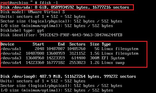 check partition layout