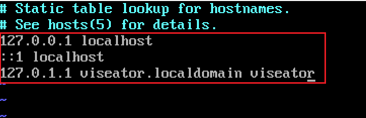 set hostname