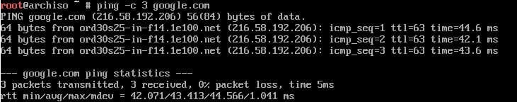 check wired network connection