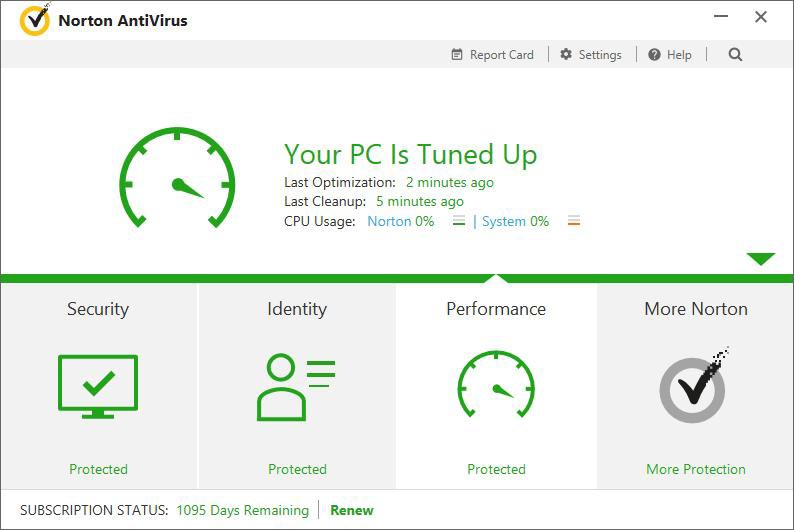 interface of Norton