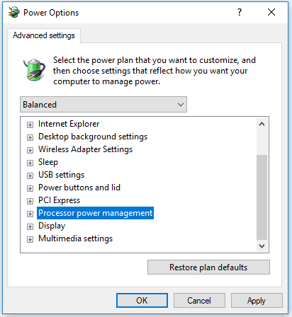 Processor power management