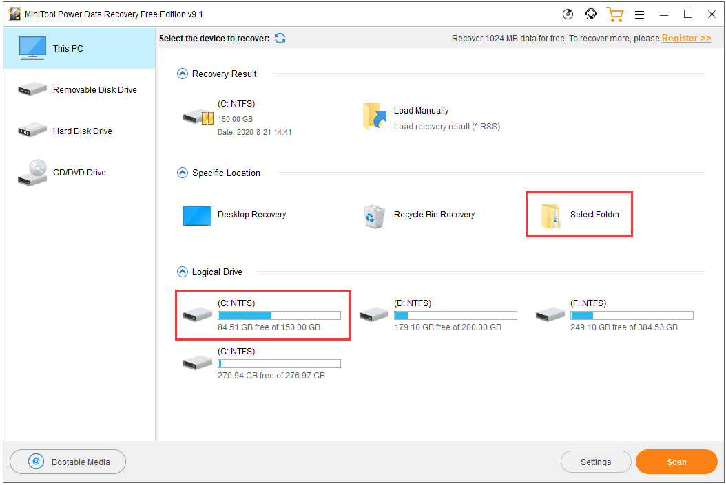 recover deleted cache files