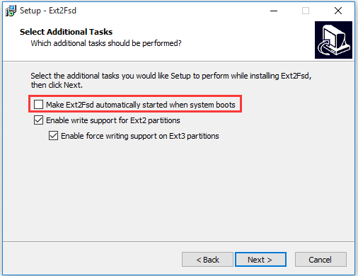 install Ext2Fsd on Windows 10 PC