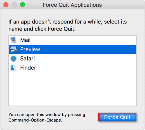 Force Quit app