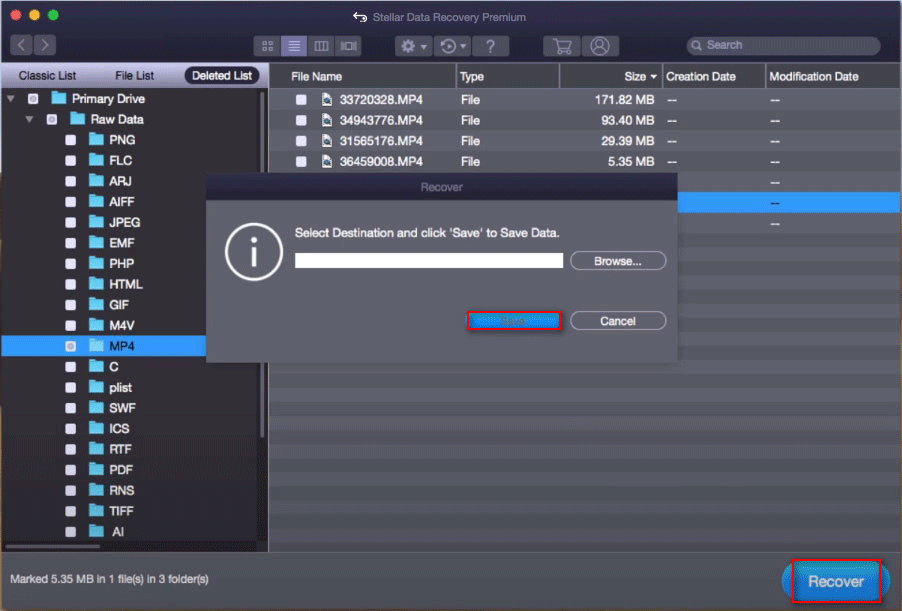 Recover and Save lost data