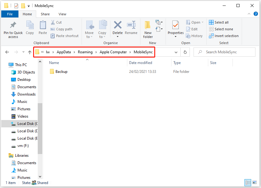 navigate to the path