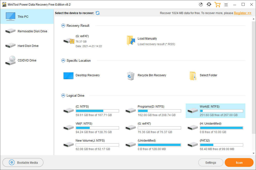 MiniTool Power Data Recovery