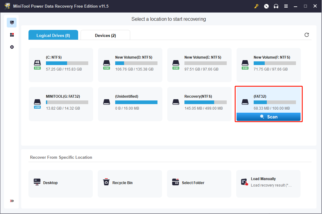 choose a partition to scan