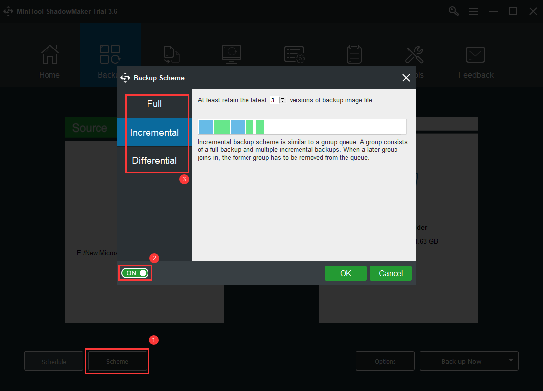 VSS system backup type