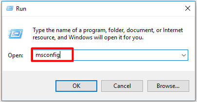 open the System Configuration window