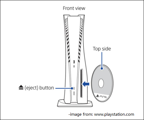 insert a disc into PS5