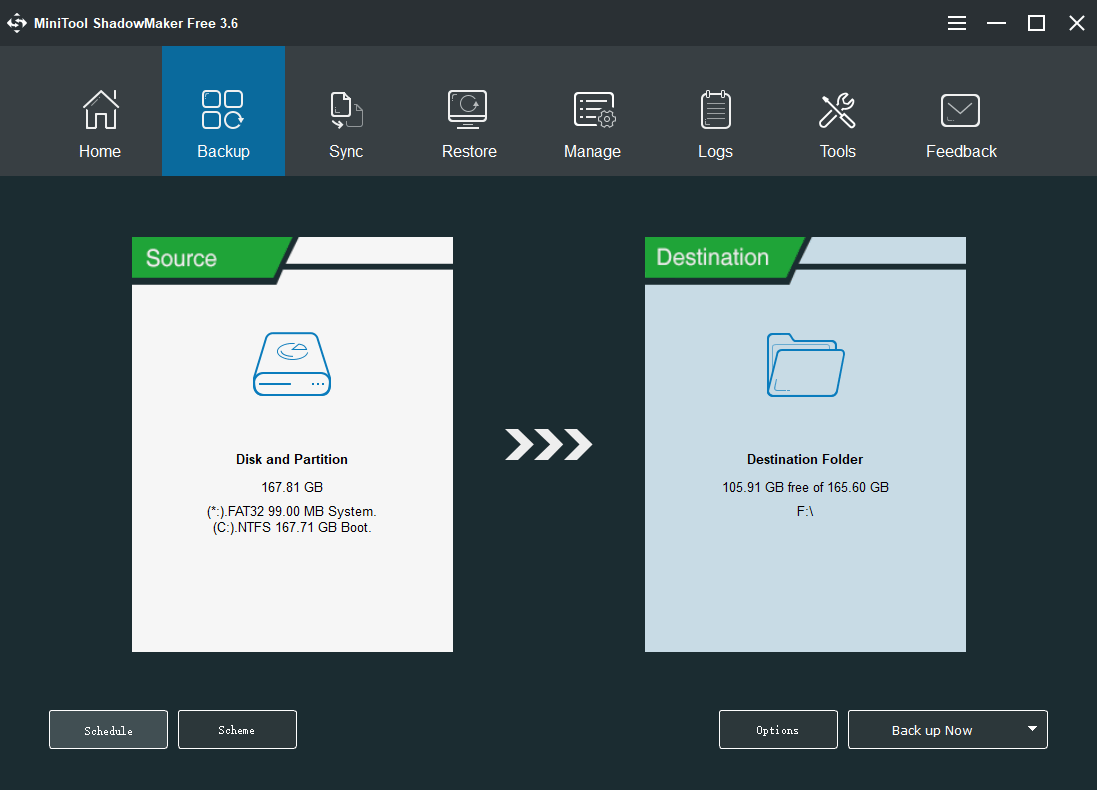 schedule a data backup time