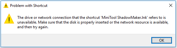 problem with shortcut