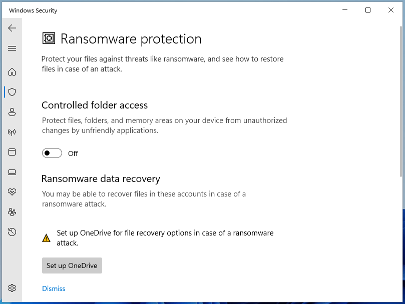 set up Windows 11 ransomware protection