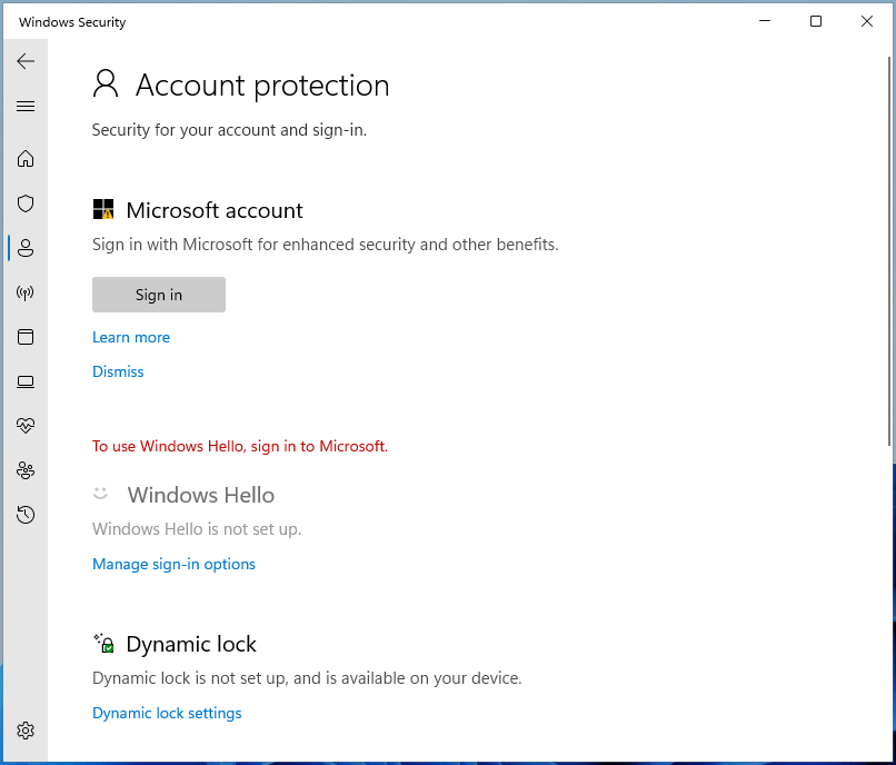Windows 11 account protection