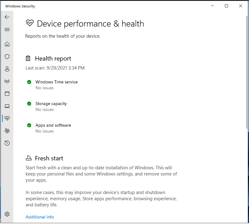 Windows 11 device performance & health