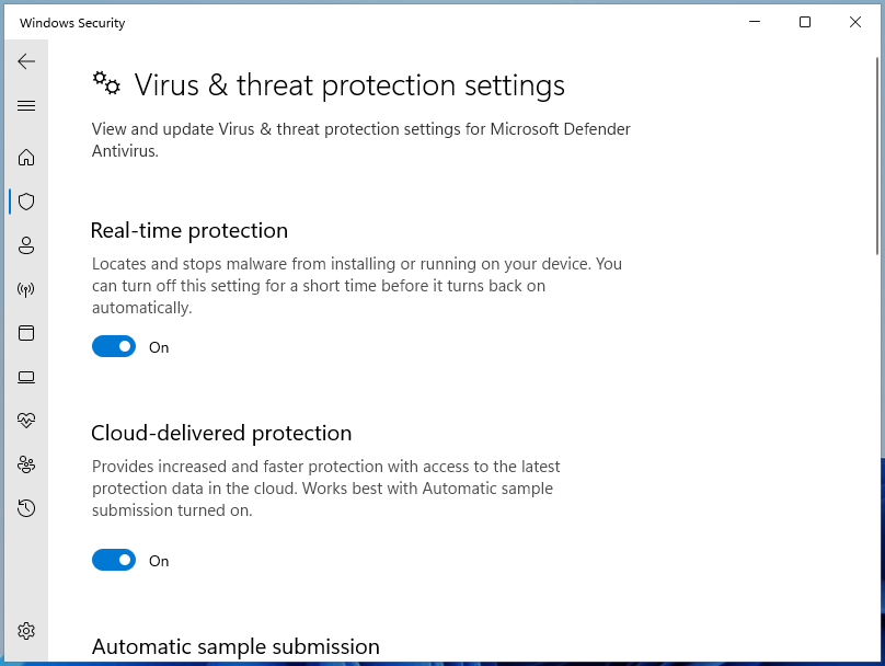 enable all Windows 11 virus & threat protections