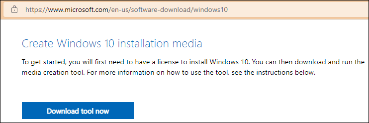 download Windows 10 Media Creation Tool