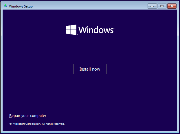 install Windows 11 via USB drive
