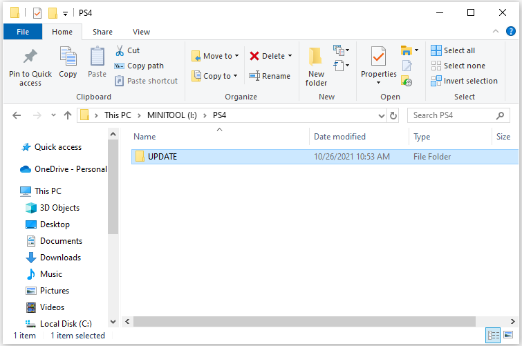 create folders on the USB drive