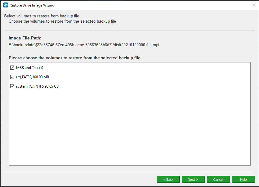 restore system with MiniTool ShadowMaker