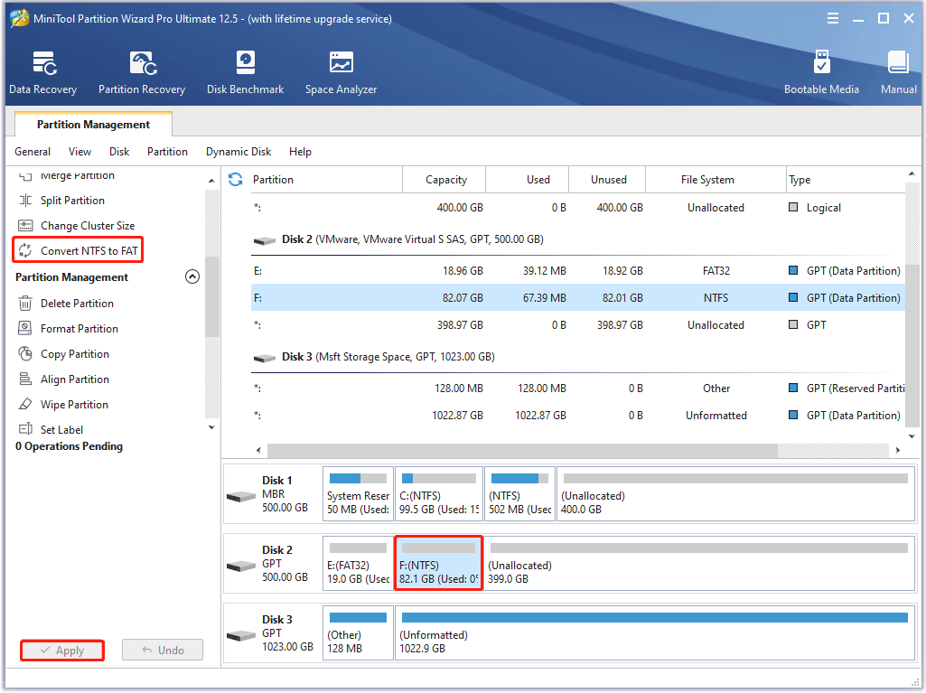 convert NTFS to FAT