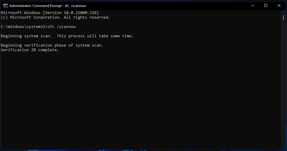sfc scan Windows 11