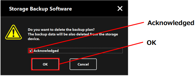 confirm backup plan deletion