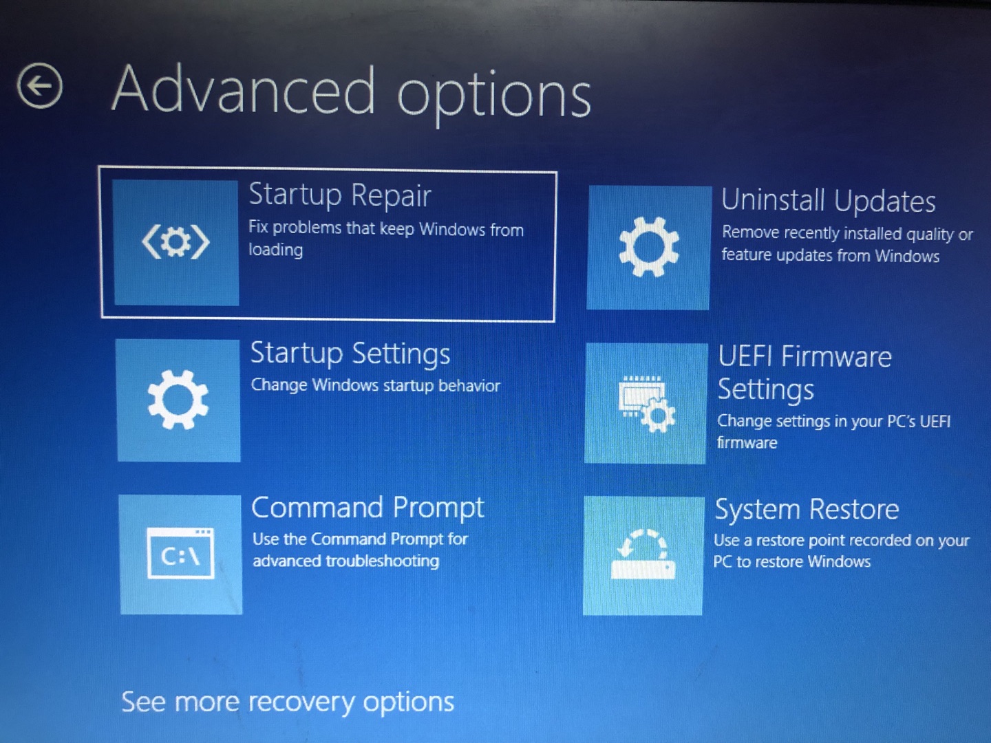 choose Startup Repair