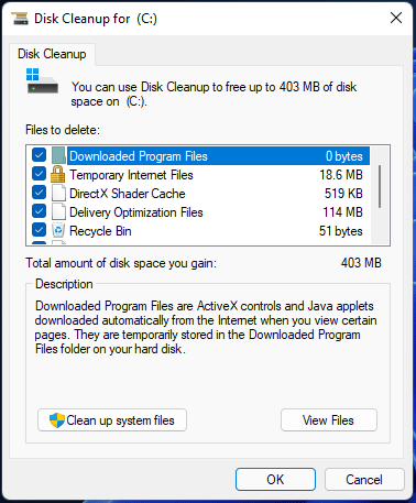 Windows 11 disk cleanup