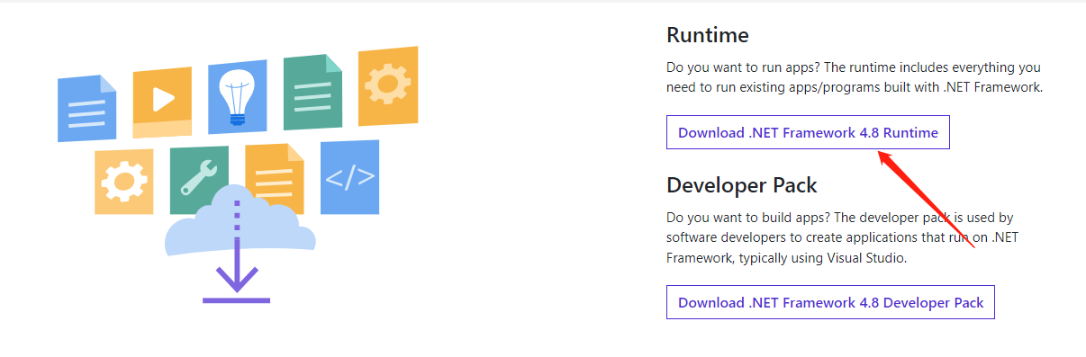 download .NET framework 4.8 runtime