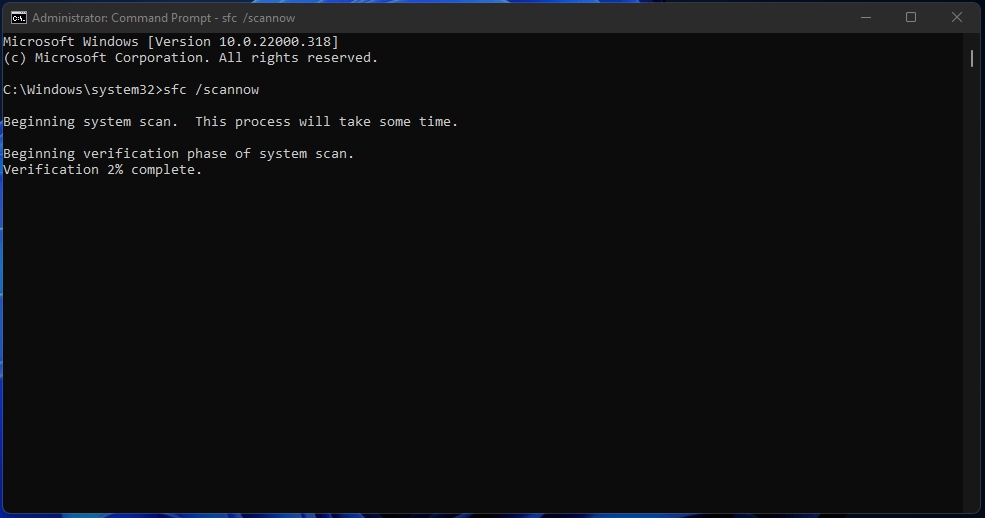 sfc scannow Windows 11