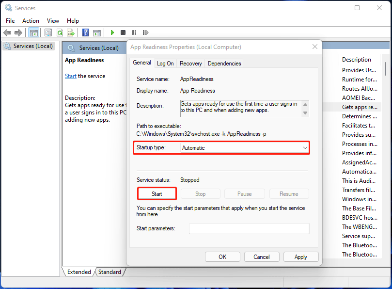 enable app readiness