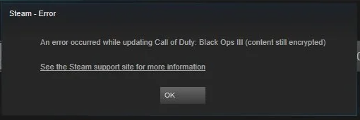 Steam content still encrypted error