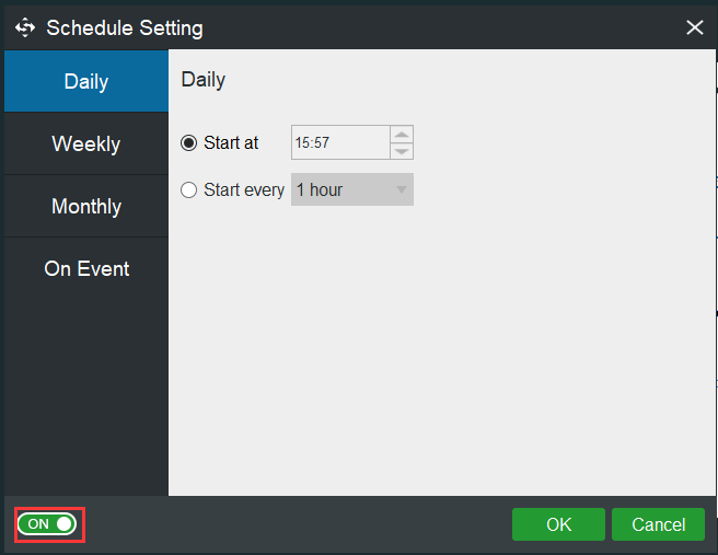 MiniTool ShadowMaker Schedule Setting