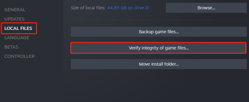 verify integrity of game files