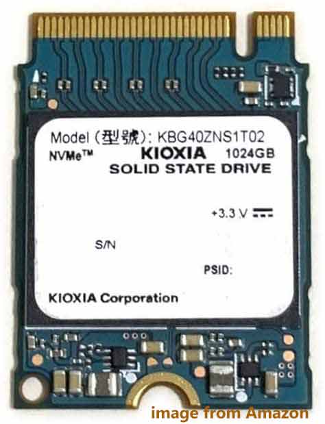 Kioxia SSD 1TB BG4 M.2 2230
