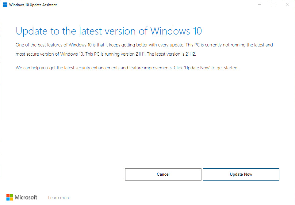 Windows 10 Update Assistant