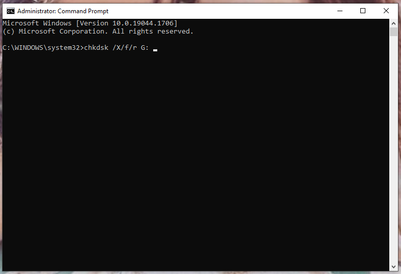 execute CHKDSK scanning