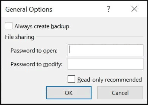 create backup copy of Excel file