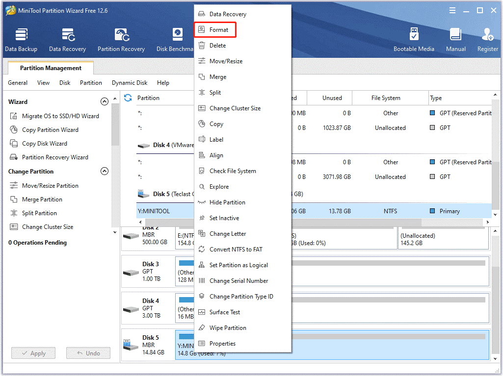 format USB flash drive