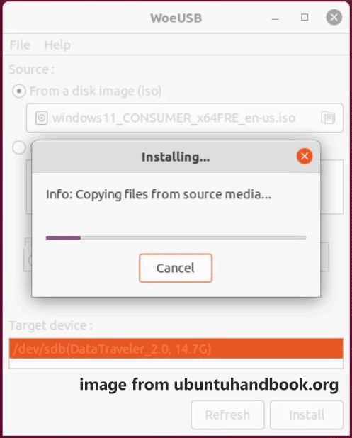 create Windows 11 installation media on Linux