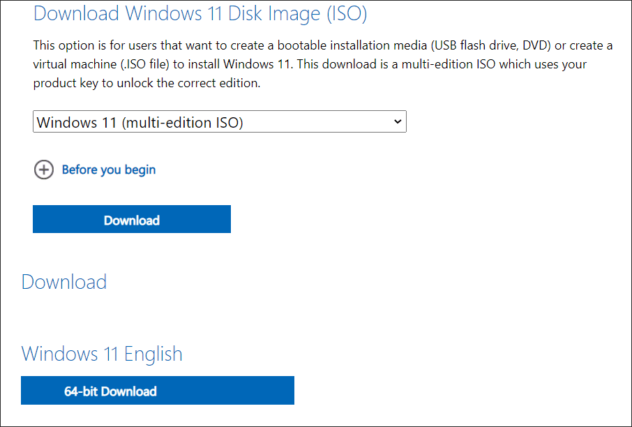 download Windows 11 ISO