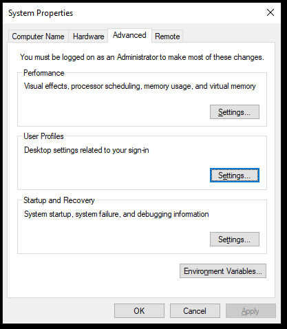 open Settings in Safe Mode
