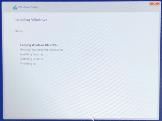 installing Windows