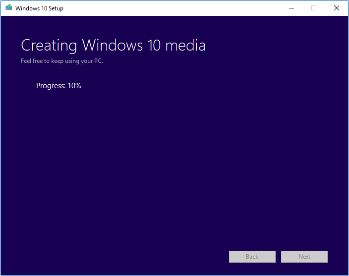 creating a Windows 10 medium