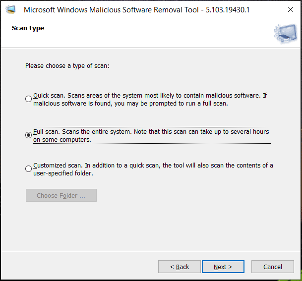 Microsoft Windows Malicious Software Removal Tool