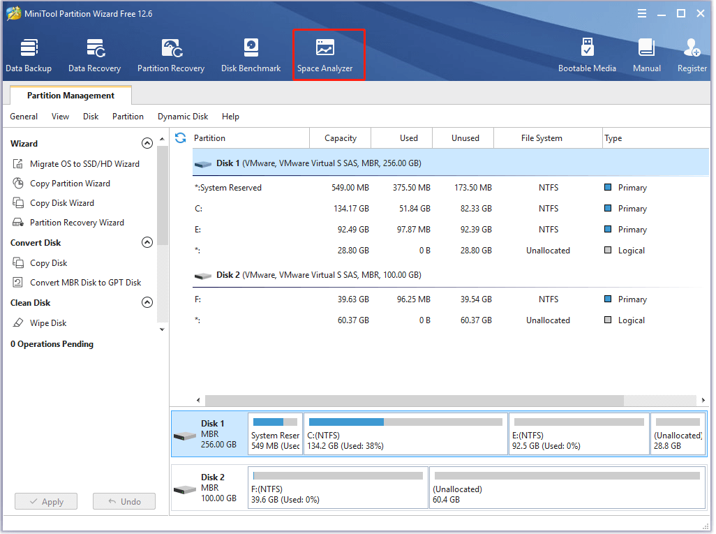 click Space Analyzer