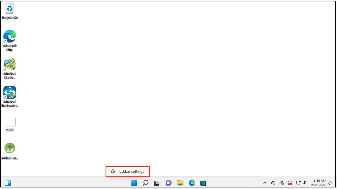 choose Task settings