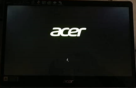 laptop stuck on Acer screen